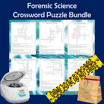 Preview of Forensic Science Crossword Puzzle Bundle