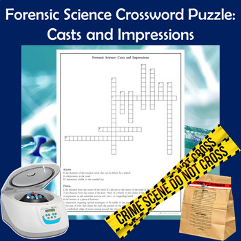 Forensic Science Crossword Puzzle Casts and Impressions TPT