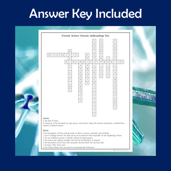 Forensic Science Crossword Puzzle Forensic Anthropology TPT