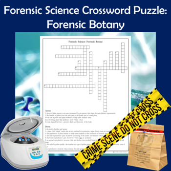 Forensic Science Crossword Puzzle Forensic Botany TpT