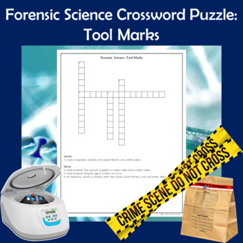 FREE Forensic Science Crossword Puzzle Tool Marks TPT