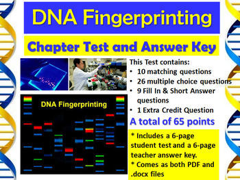 Preview of Forensic Science: DNA Fingerprinting Chapter Test
