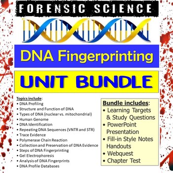 Preview of Forensic Science DNA Fingerprinting Unit Bundle