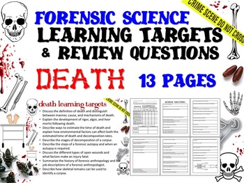 Preview of Forensic Science - Death Learning Targets and Review Questions