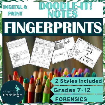 Preview of Fingerprint Doodle-it! Notes FORENSICS PRINT and DIGITAL