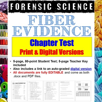 Preview of Forensic Science: Fiber Evidence Test * printable & digital versions included