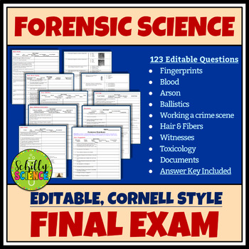 Preview of Forensics Final Exam - Forensic science final exam - with FREE Google Version