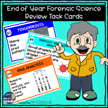 Preview of Forensic Science Final Exam Review Task Cards