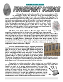 Forensic Science Fingerprints (Article, Questions, Example