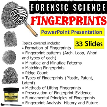Preview of Forensic Science - Fingerprints PowerPoint Presentation