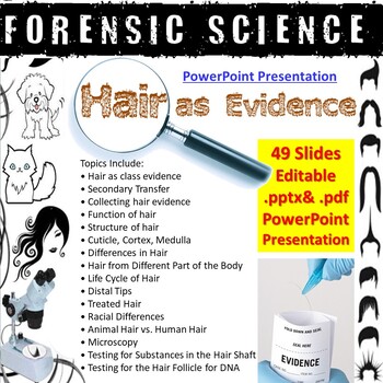 Preview of Forensic Science - Hair as Evidence PowerPoint Presentation