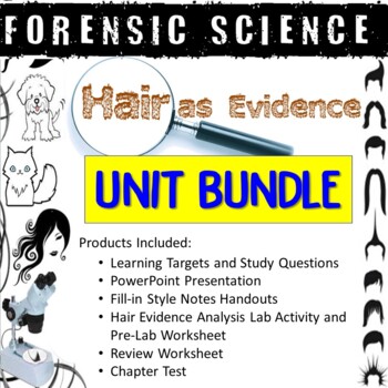 Preview of Forensic Science Hair as Evidence Unit Bundle
