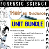 Forensic Science Hair as Evidence Unit Bundle