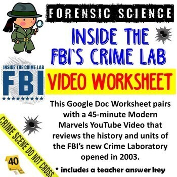 Preview of Forensic Science: Inside the FBI Crime Lab - Video Worksheet *digital version 
