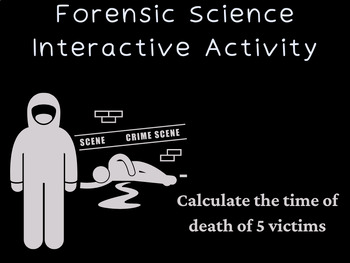 Preview of Forensic Science Interactive Resource - Calculating the time of death