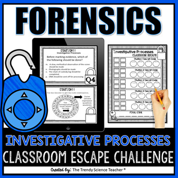 Preview of Forensic Science: Investigative Processes Classroom Escape [Print & Digital]