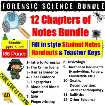 Preview of Forensic Science Lecture Notes Bundle - A Year's Worth of Lecture Material!