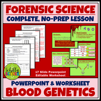 Preview of Forensic Blood Type Genetics Lesson