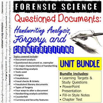 Preview of Forensic Science Questioned Documents Unit Bundle
