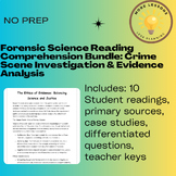 Forensic Science Reading Comprehension Bundle: Crime Scene
