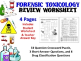 Forensic Science: Toxicology Review Worksheet