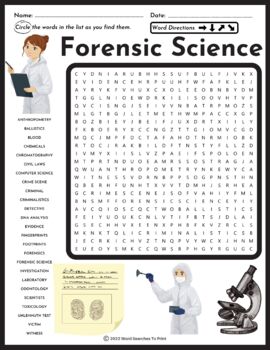 Preview of Forensic Science Word Search Puzzle