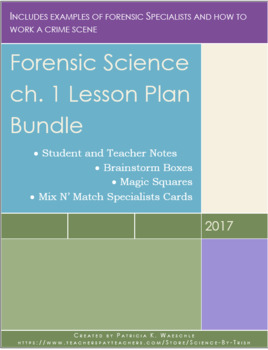 Preview of Forensic Science chapter 1 Lesson Plan Bundle