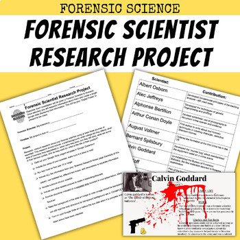 Preview of Forensic Scientist Research Project creating a digital poster