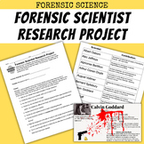 Forensic Scientist Research Project creating a digital poster