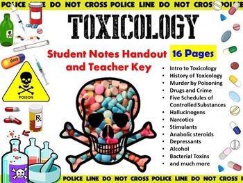 Preview of Forensic Science Toxicology Notes Handout and Key
