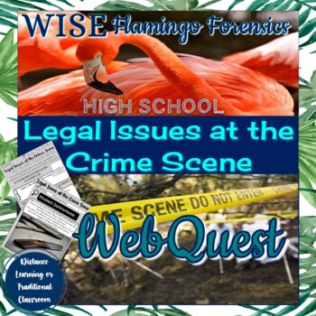 Preview of Forensics 7S's Legal Issues at the Crime Scene WebQuest PRINT and DIGITAL