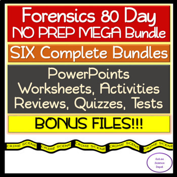 Preview of Forensic 80 Day NO PREP MEGA Bundle Curriculum