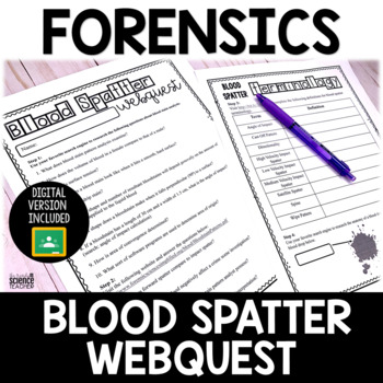 Preview of Forensics Activity: Blood Spatter Webquest