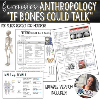 Preview of Forensics | Anthropology - If Bones Could Talk Guided Notes