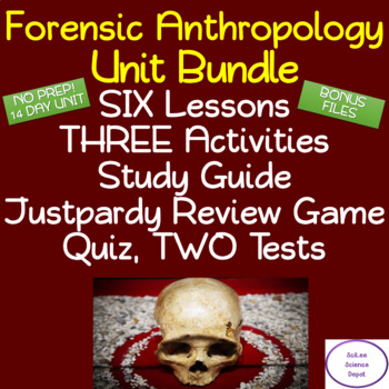 Preview of Forensic Anthropology Unit Bundle: NO PREP! Lessons, Activities, Reviews, Tests