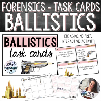 Preview of Forensics | Ballistics Task Cards - EDITABLE