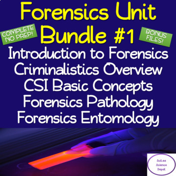 Preview of Forensic Unit #1: Intro to Forensic, CSI, Criminalistics, Pathology, Entomology