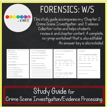 Preview of Forensics: Crime Scene Investigation & Evidence Processing Study Guide