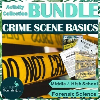 Preview of Forensic Science Crime Scene Basics Activity Collection Bundle PRINT and DIGITAL