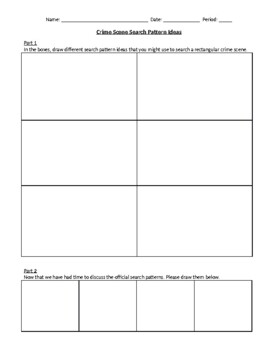 Preview of Forensics- Crime Scene Search Patterns Activity