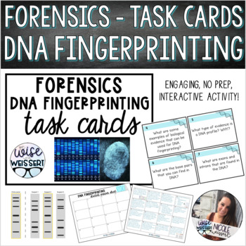 Preview of Forensics | DNA Fingerprinting Task Cards - EDITABLE