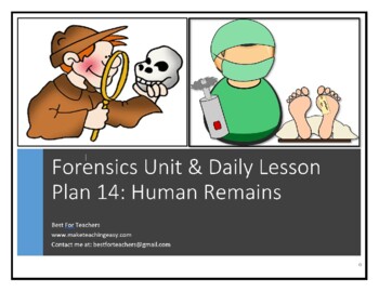 Preview of Forensics Differentiated Unit Plan 14: Human Remains (Forensic Anthropology)