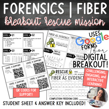 Preview of Forensics | Fiber as Evidence Rescue Mission (Digital Escape Room)