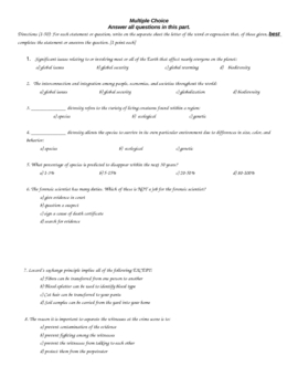 Preview of Forensics Final Exam