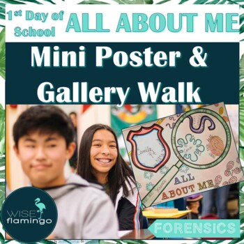 Preview of Forensics First Day of Class All About Me Mini Poster and Gallery Walk PRINT