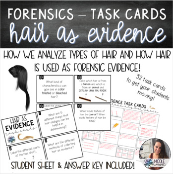 Preview of Forensics | Hair as Evidence Task Cards