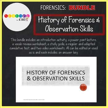 Preview of Forensics: History & Observation Skills Full Bundle
