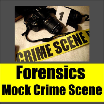 Preview of Forensics: Mock Crime Scene Project Outline with Handouts