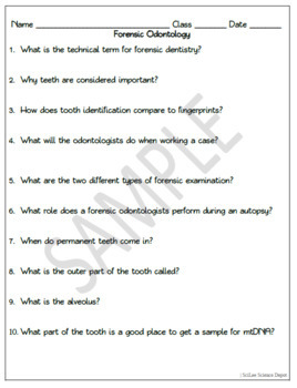 odontology case study questions and answers