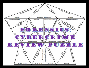 Preview of Forensics Review Puzzle - Cybercrime